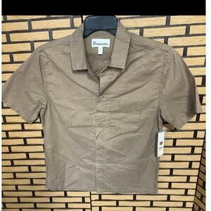 No Boundaries Tan Button Down Shirt Size XS